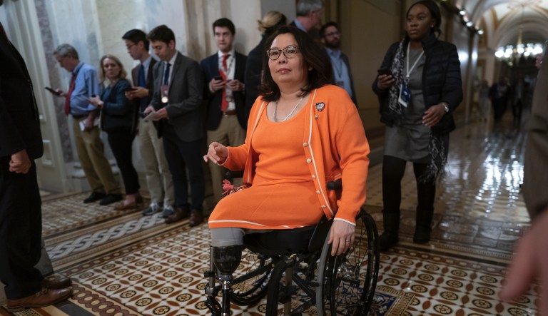 ‘Walk a mile in my legs’: Tammy Duckworth condemns Tucker Carlson for questioning her patriotism