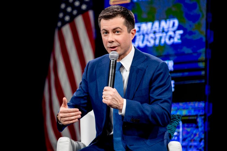 Democratic presidential candidate former South Bend, Ind., Mayor Pete Buttigieg speaks at "Our Rights, Our Courts" forum at New Hampshire Technical Institute's Concord Community College, Saturday, in Concord, N.H.