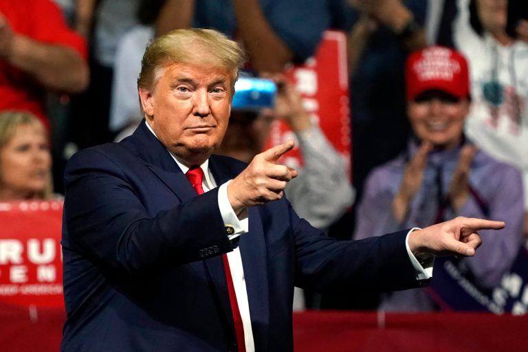 President Donald Trump speaks at a campaign rally Wednesday, Feb. 19, 2020 in Phoenix.