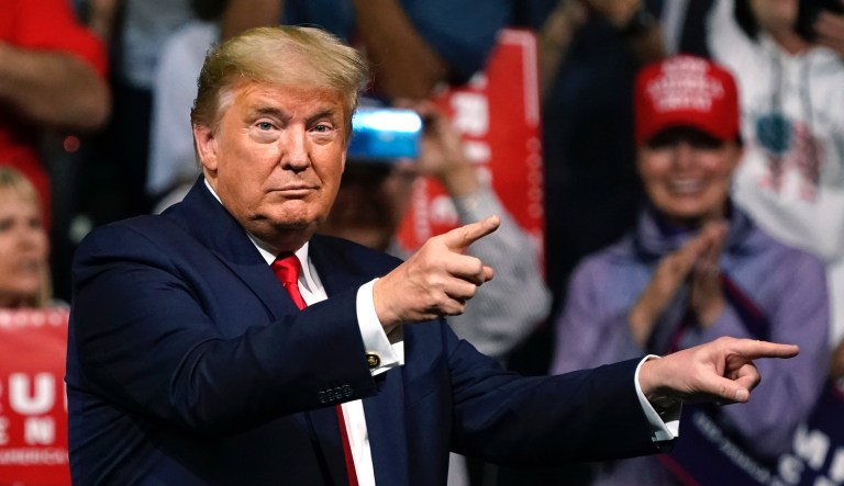 President Donald Trump speaks at a rally Wednesday, Feb. 19, 2020 in Phoenix.