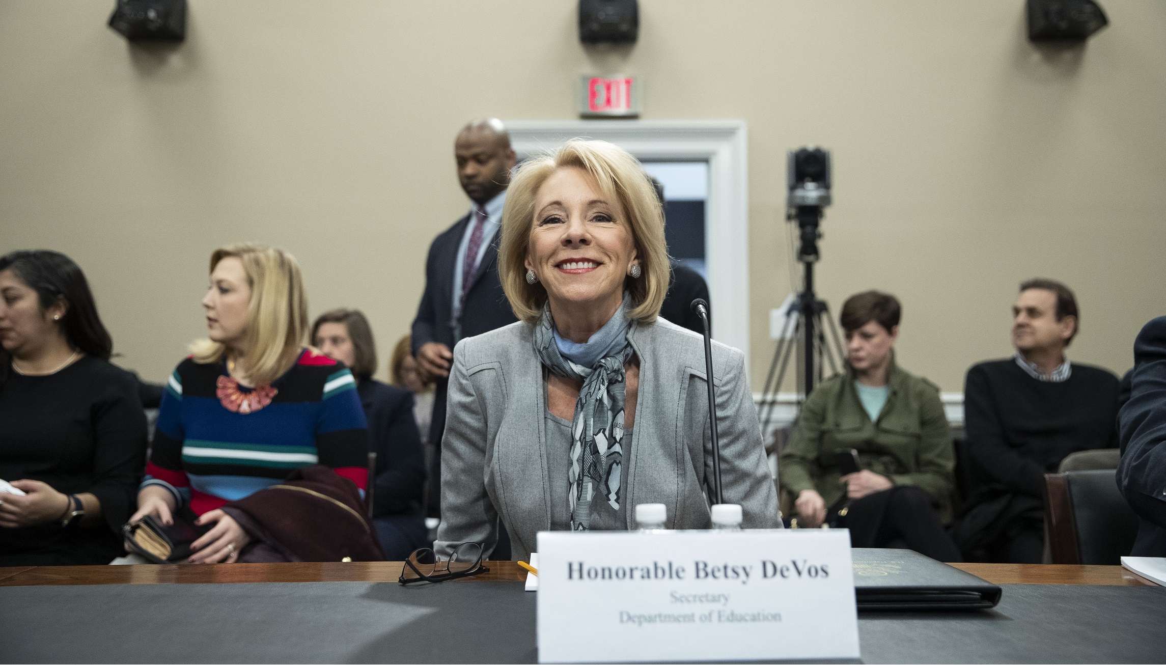 Unions target Betsy DeVos as she defends children