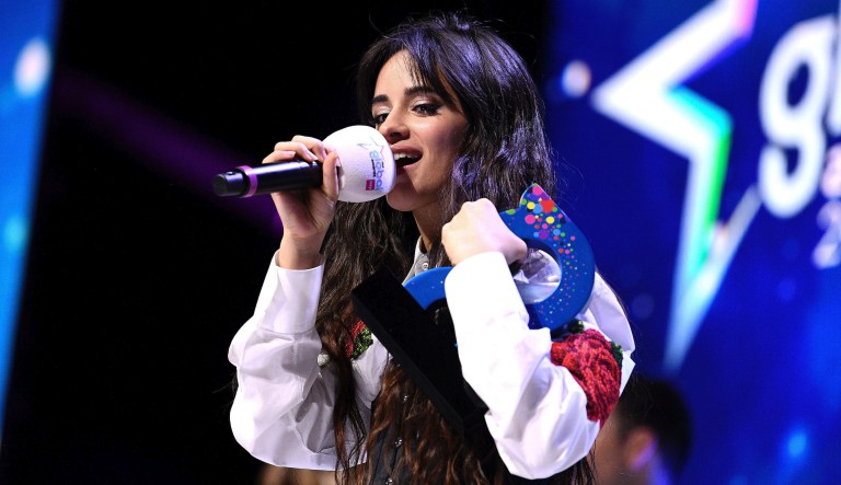 Camila Cabello wins the Best Female award at the Global Awards 2020 with Very.co.uk at London's Eventim Apollo Hammersmith. PA Photo. Picture date: Thursday March 5, 2020. 