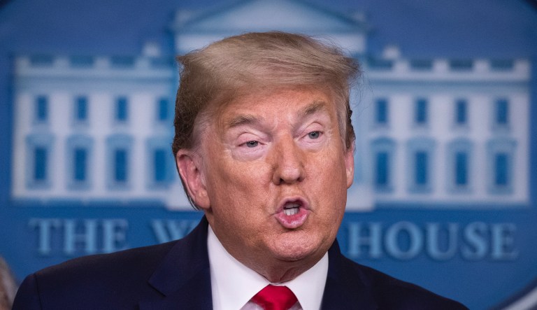 ‘I can barely speak’: Trump mocks Mitt Romney and Michael Avenatti in pair of coronavirus tweets