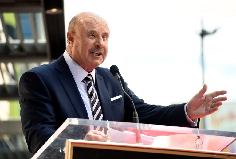 Talk show host Dr. Phil McGraw speaks during a ceremony awarding him with a star on the Hollywood Walk of Fame in Los Angeles.