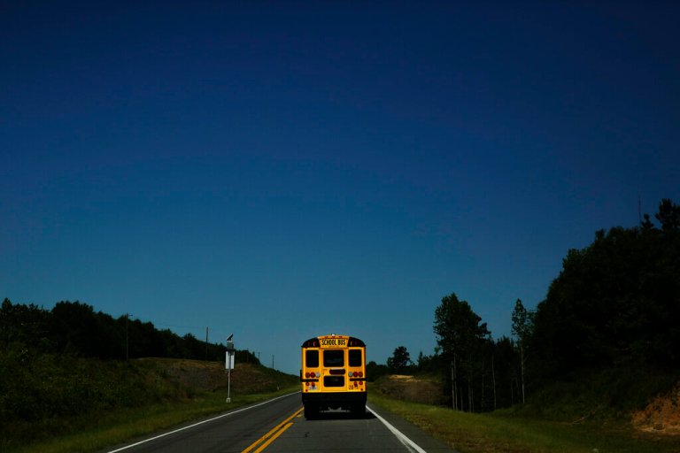 A Georgia school bus.  (AP Photo/Brynn Anderson)