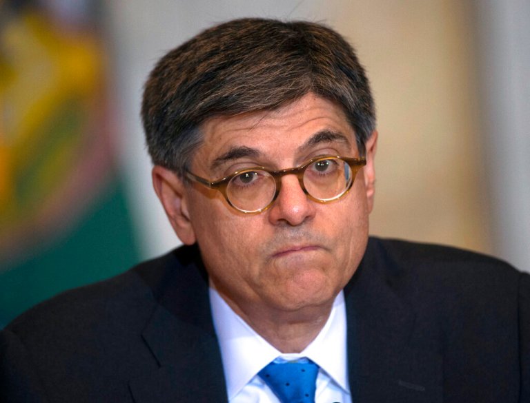 In this Nov. 16, 2016, file photo, then-Secretary of the Treasury and Council Chairperson Jack Lew listens during the Financial Stability Oversight Council at the Treasury Department in Washington.