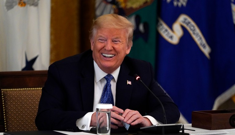 ‘I didn’t want to give the press the pleasure’: Trump taunts media over mask wearing