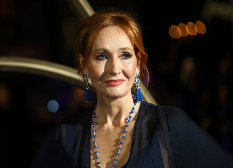 In this Nov. 13, 2018 photo, author J.K. Rowling poses for photographers upon her arrival at the premiere of the film 