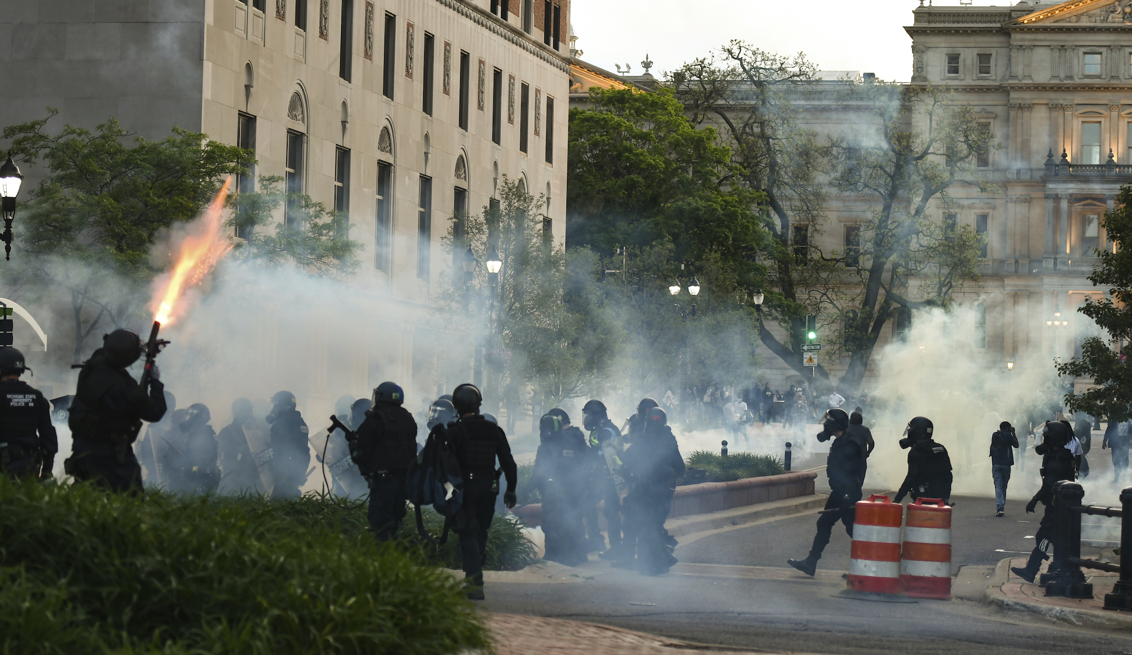A thousand people protest police brutality at the Lansing Capitol