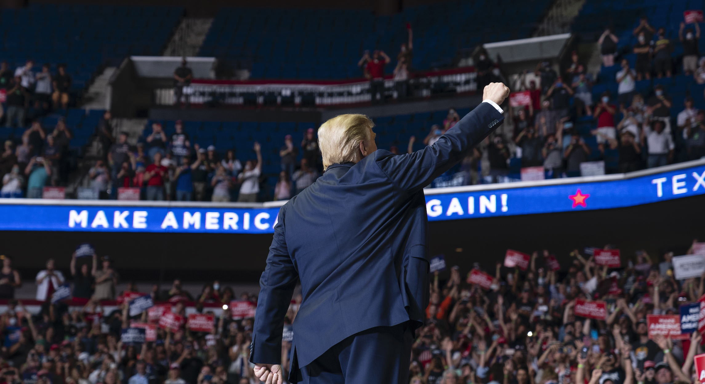 Workers collect cannabis legalization, tax hike initiative signatures outside Trump rally