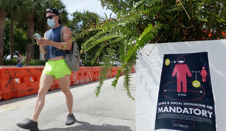 Miami Beach to slap $50 fine on anyone not wearing mask in public