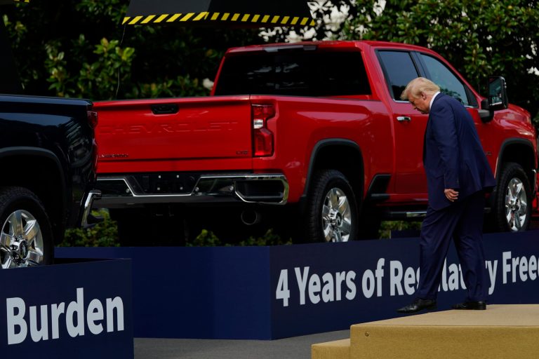 President Donald Trump leaves after speaking at an event on regulatory reform on the South Lawn of the White House, Thursday, July 16, 2020, in Washington. His administration has made good on deregulation promises.