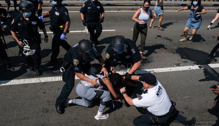 NYPD criticized after using plainclothes officers and unmarked vans to arrest protester
