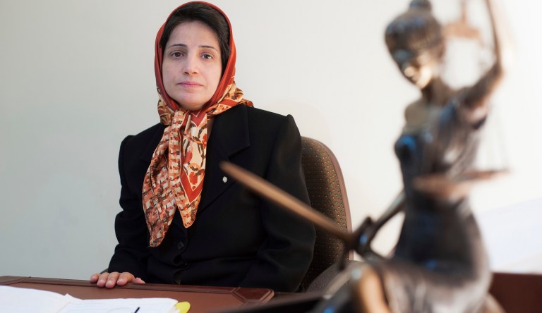 Iranian female lawyer, a famous defender of free speech and human rights, in grave condition