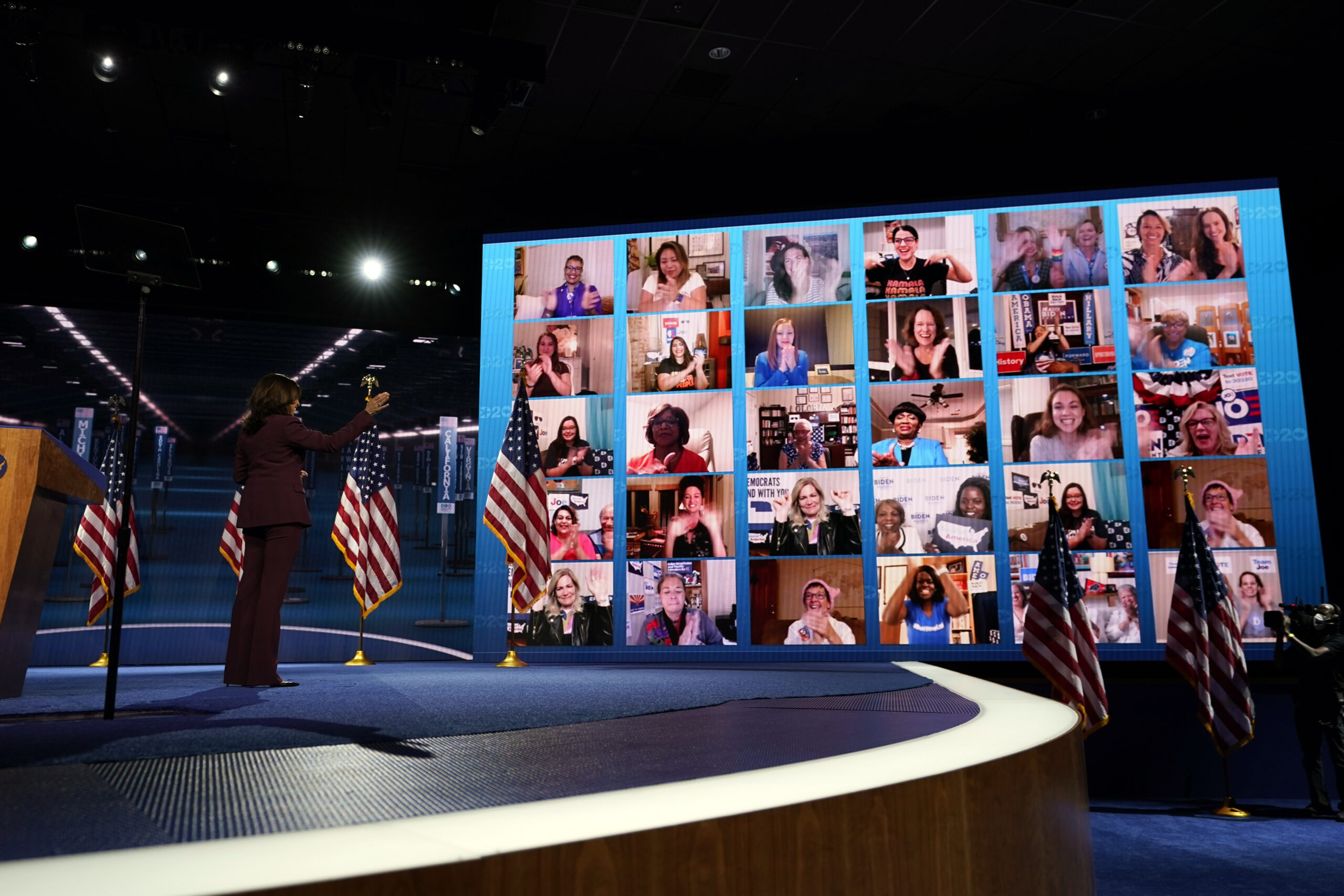‘DNC couldn’t even find 30 people who were excited about Kamala’: Duplicate Harris supporters shown during livestream of speech