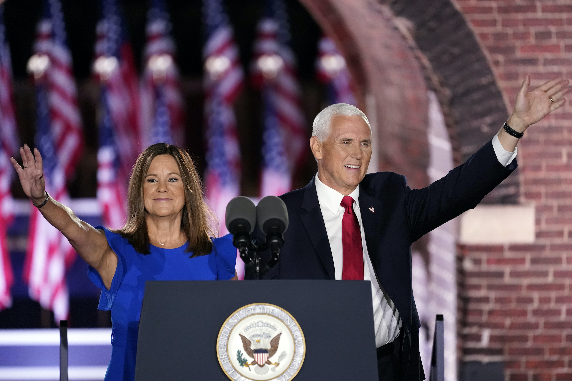 As cities burn, GOP makes law enforcement a centerpiece of convention’s third night