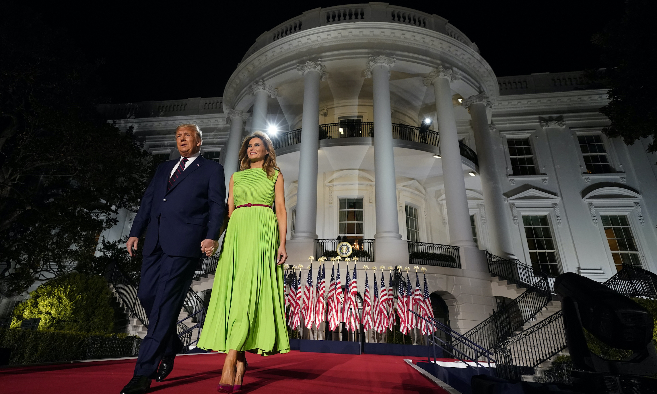 Trump uses White House stage to attack Biden as ‘destroyer of American greatness’