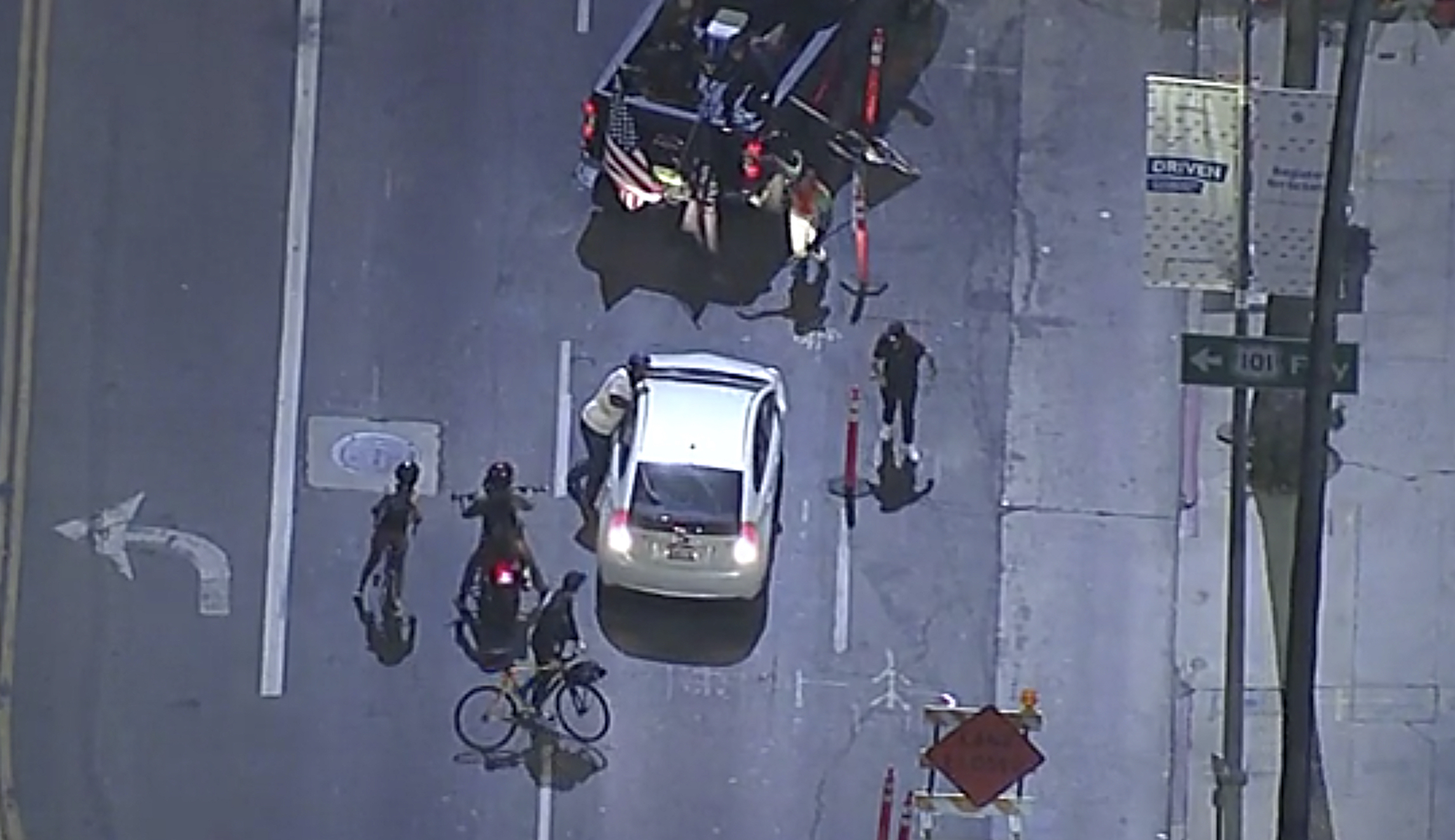 Drivers and protesters have violent altercations during Hollywood protest: Video
