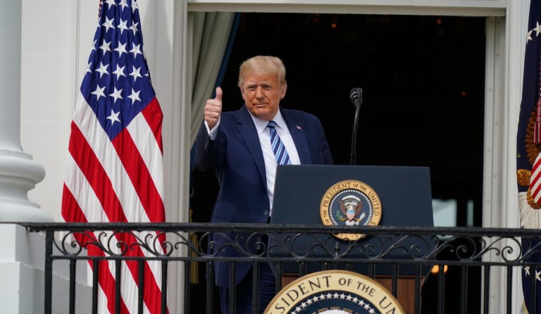 ‘The president is a human being’: Georgia voters don’t blink at Trump COVID diagnosis