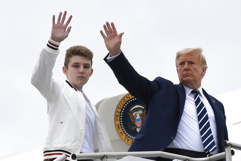 Trump claims FBI searched teenage son Barron’s room