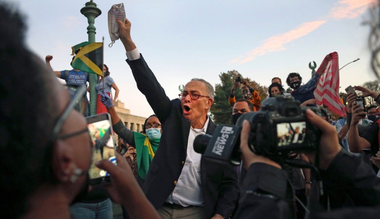 Chuck Schumer says bye-bye to Americaaaa!