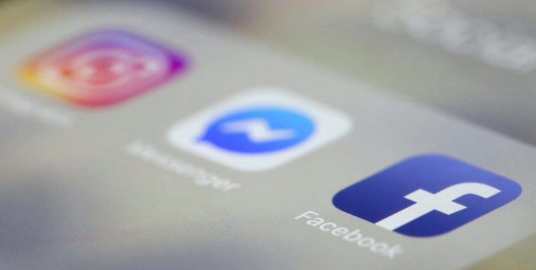 FILE- In this March 13, 2019, file photo, Instagram, Messenger and Facebook apps are are displayed on an iPhone in New York. (AP Photo/Jenny Kane, File)