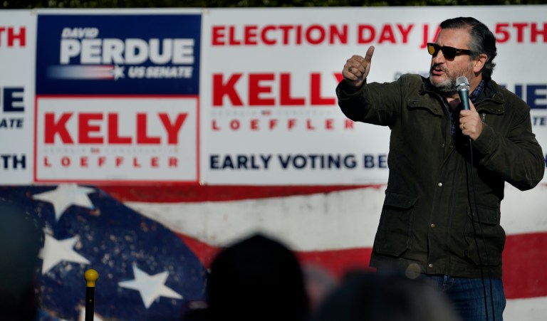 Cruz needles Eric Swalwell in Georgia over Chinese spy connection