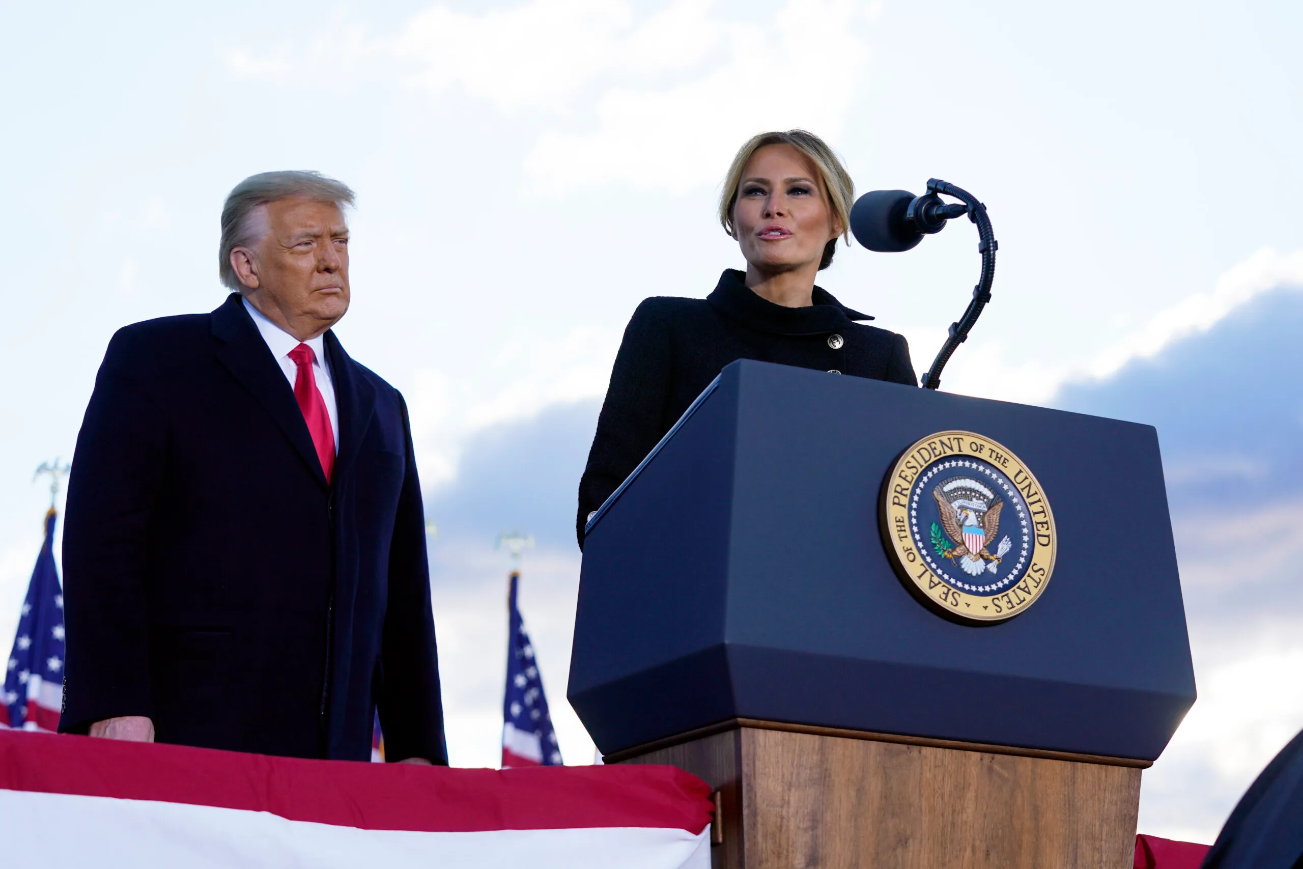 ‘My greatest honor’: Melania Trump thanks supporters at Trump farewell address