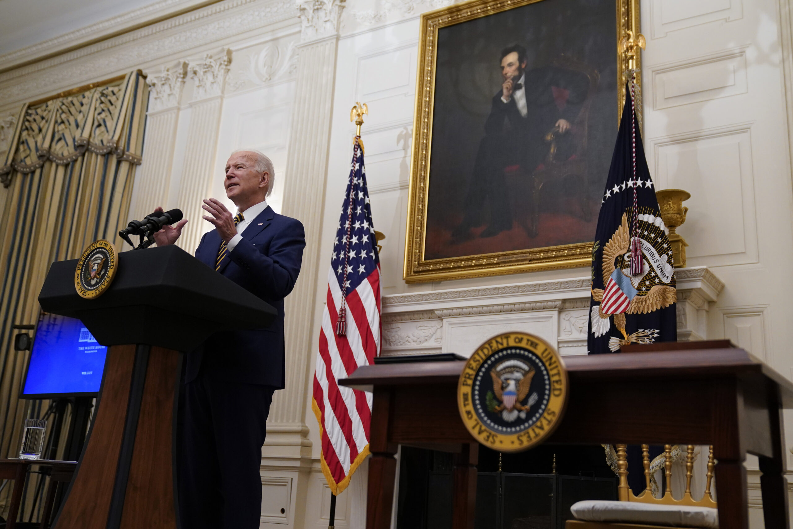 Biden says pandemic ‘trajectory’ can’t be changed in coming several months