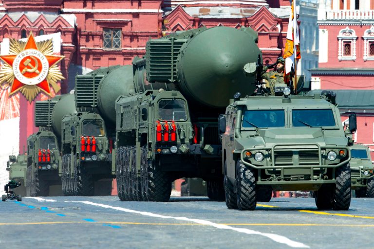 Russian RS-24 Yars ballistic missiles roll in Red Square during the June 24, 2020 Victory Day military parade marking the 75th anniversary of the Nazi defeat in Moscow. A new report said Russia has improved its cyberwarfare weapons.