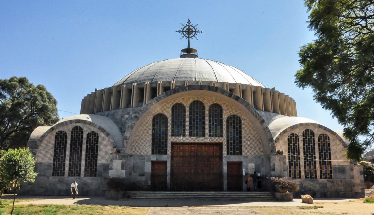 In this Monday, Nov. 4, 2013 file photo, the Church of St. Mary of Zion in Axum, in the Tigray region of Ethiopia. A new Amnesty International report issued Friday, Feb. 26, 2021 says soldiers from Eritrea systematically killed "many hundreds" of people, the large majority men, in a massacre in late November 2020 in the Ethiopian city of Axum.
