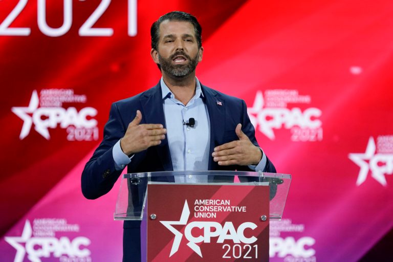 Donald Trump Jr., spoke at the Conservative Political Action Conference (CPAC) Friday.