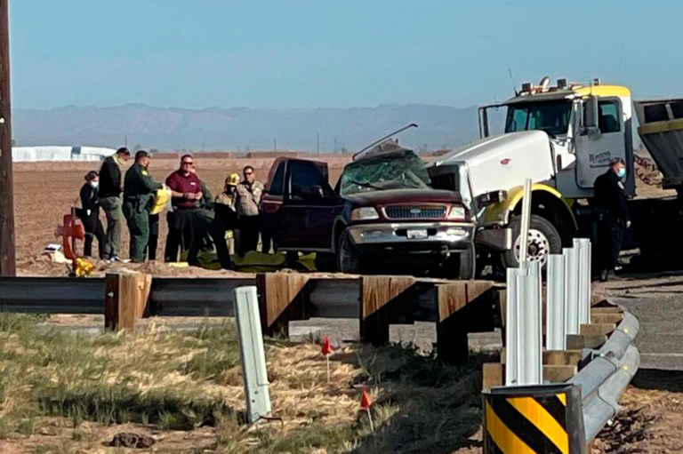 At least 13 dead after SUV with dozens of passengers collides with semitruck in California