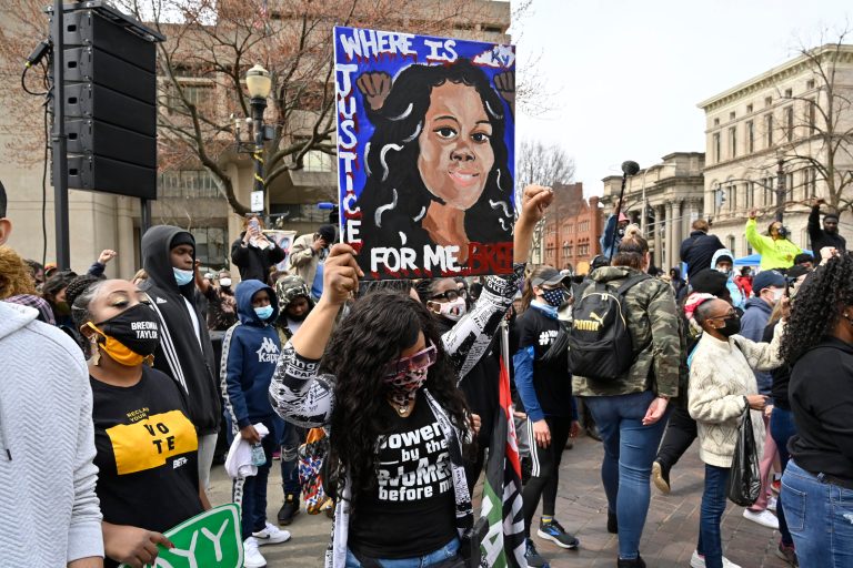 Violence erupts as demonstrators take to the streets to mark anniversary of Breonna Taylor’s death