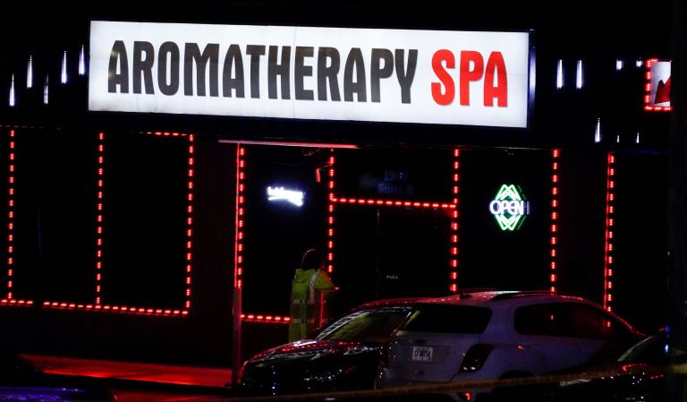 A 21-year-old man was arrested after eight people were shot dead at massage parlors in and around Atlanta.