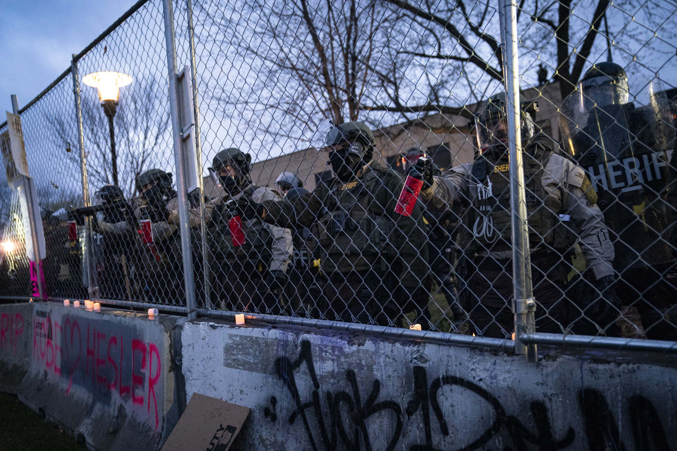 Two dozen arrested after rioters attack police with ‘industrial-sized fireworks’ in fourth night of Brooklyn Center unrest