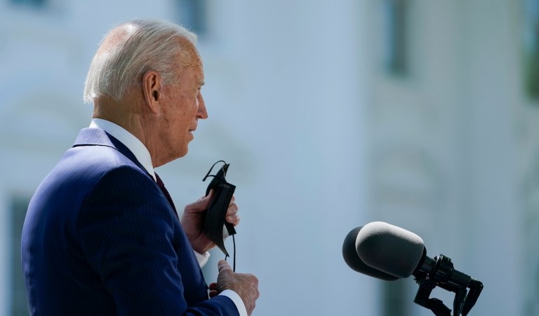 Despite CDC guidance, fully vaccinated Biden wears mask outside due to ‘patriotic responsibility’