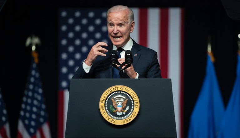 President Joe Biden delivers remarks to commemorate the 100th anniversary of the Tulsa race massacre, at the Greenwood Cultural Center, Tuesday, June 1, 2021, in Tulsa.                                                                                                                       