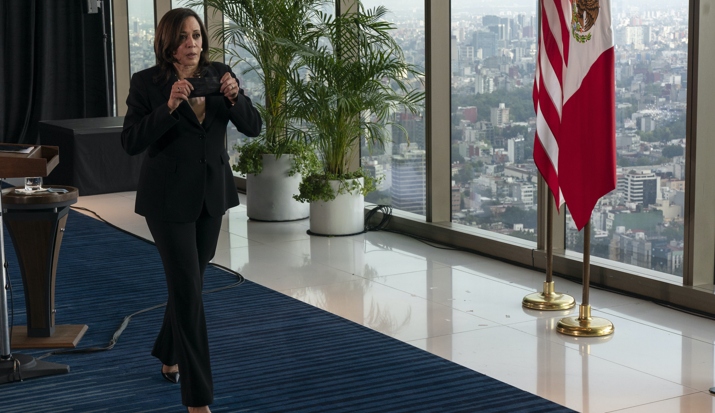 ‘I’m not finished’: Kamala Harris’s Univision interview heats up when anchor repeatedly asks about border trip