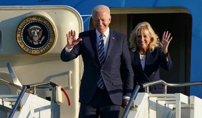 Biden vows to confront Putin as he embarks on first foreign trip
