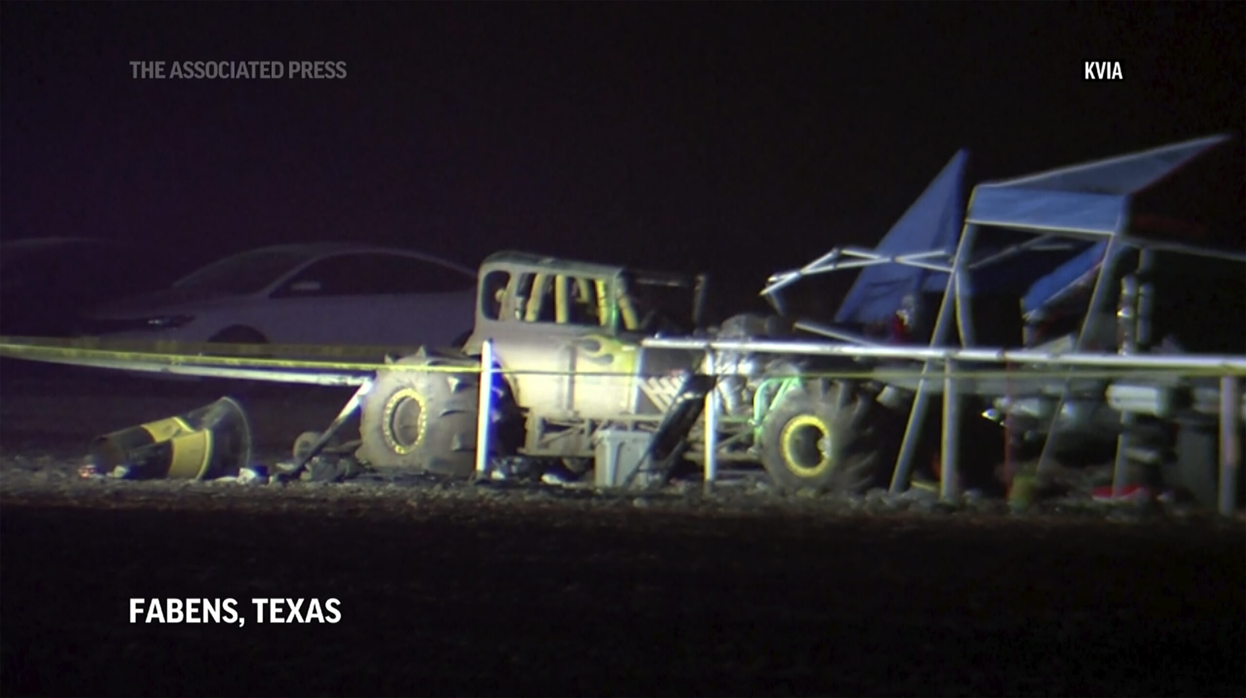 One dead and dozens reportedly injured after car crashes into crowd at Texas mud race