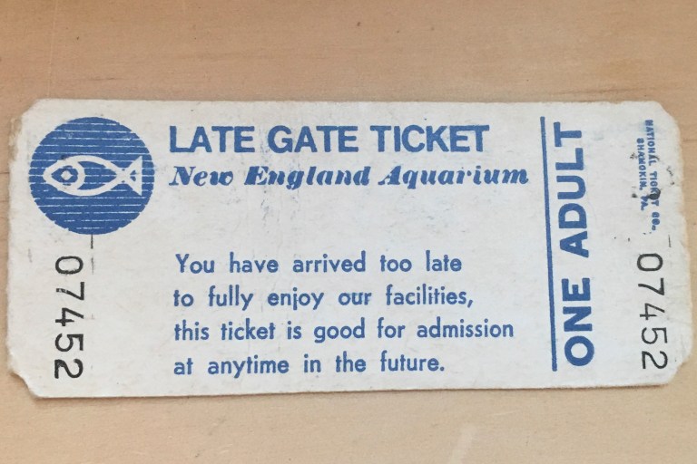 Aquarium guest gets in with ticket from 1983