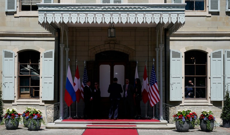 Biden arrives at Geneva’s Villa La Grange for tense talks with Putin