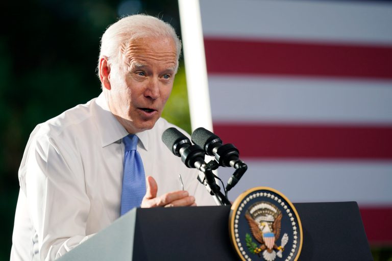 President Joe Biden speaks during a news conference after meeting with Russian President Vladimir Putin, Wednesday, June 16, 2021, in Geneva, Switzerland. 