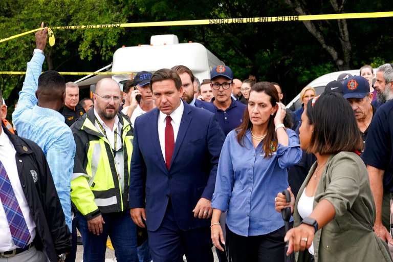 DeSantis feuds with Trump over Florida rally amid search for survivors in Surfside