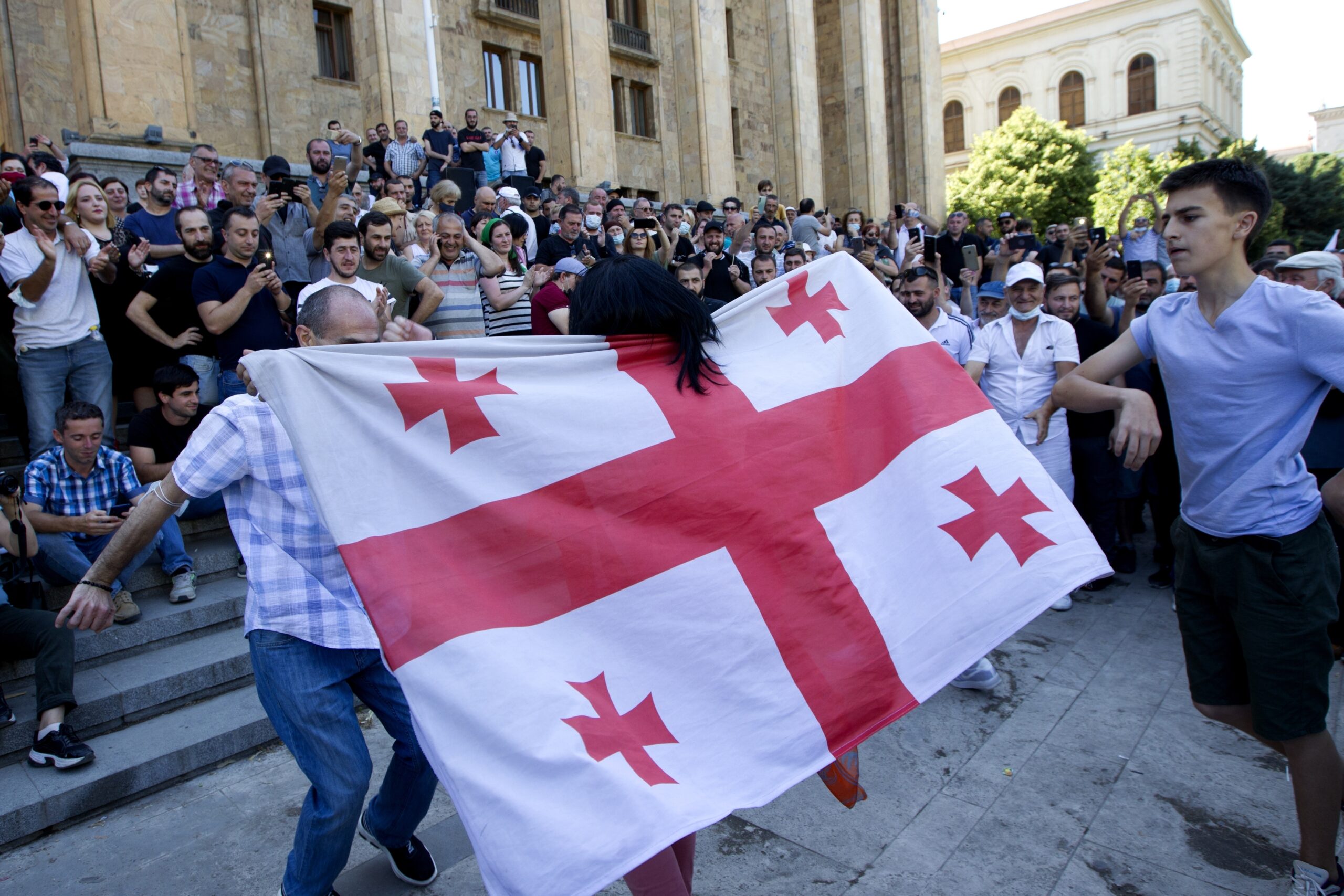 Pride march in Georgian capital canceled after protesters storm event headquarters
