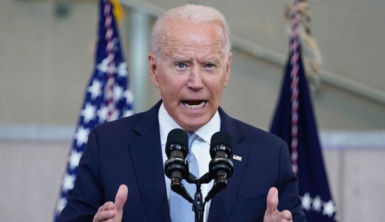 President Joe Biden delivers a speech on voting rights at the National Constitution Center, Tuesday, July 13, 2021, in Philadelphia.
