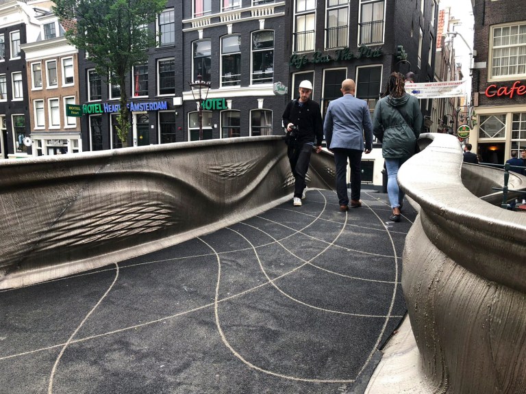 3D-printed bridge opens in Amsterdam