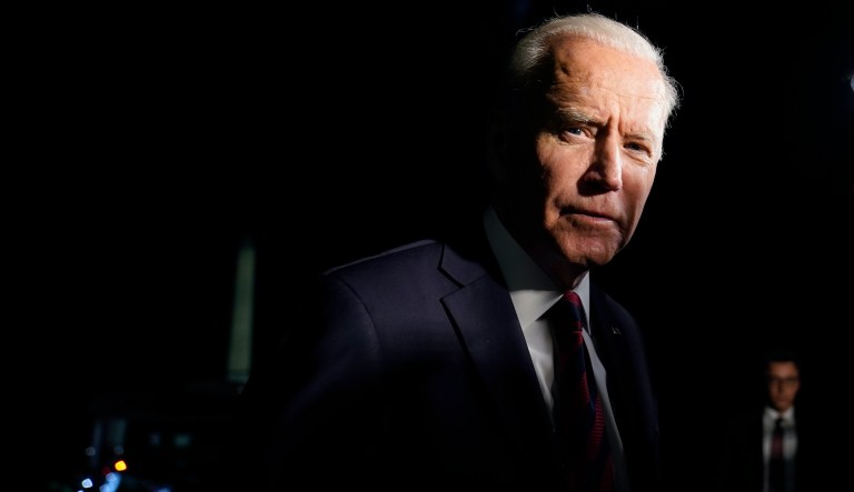 President Joe Biden stops to speaks to reporters on the South Lawn of the White House in Washington, Wednesday, July 21, 2021, after returning from a trip to Cincinnati.