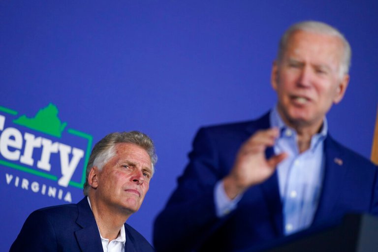 Biden’s polling dip threatens Virginia’s McAuliffe and New Jersey Gov. Murphy